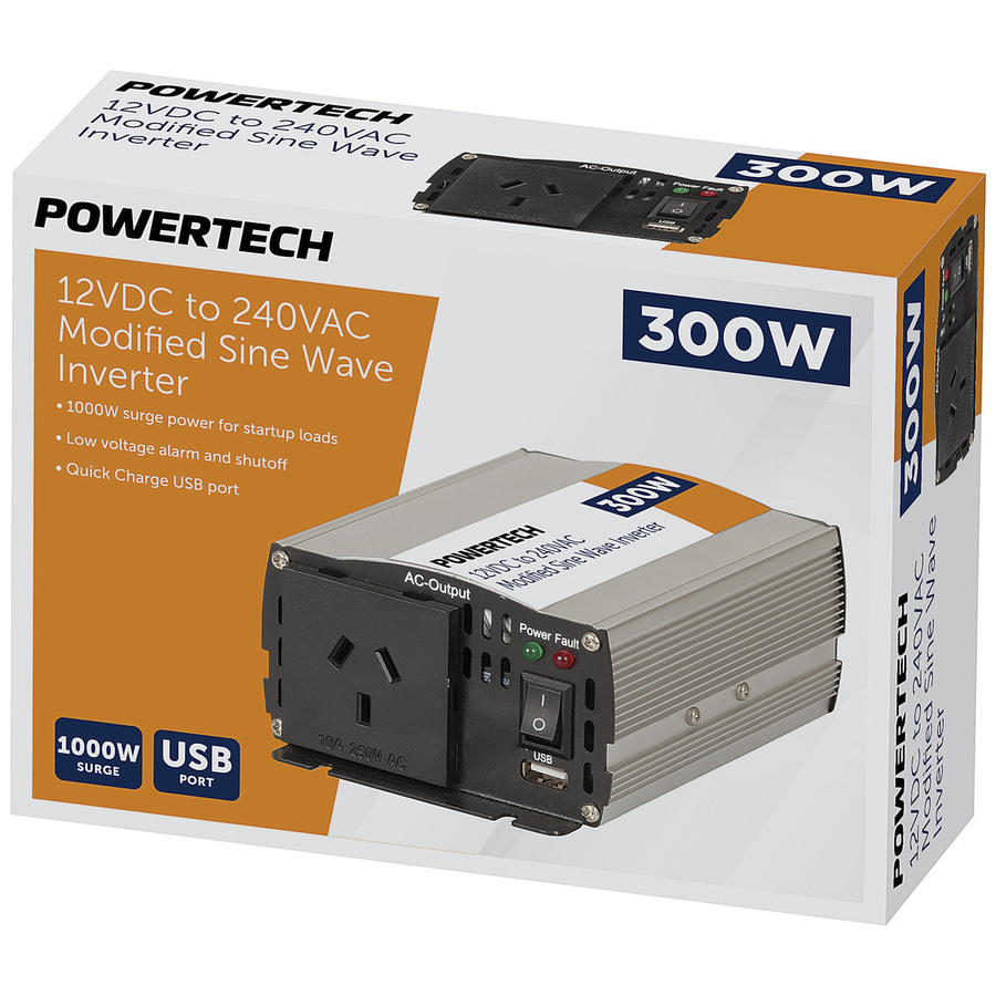 300W (1000W) 12VDC to 240VAC Modified Sinewave Inverter