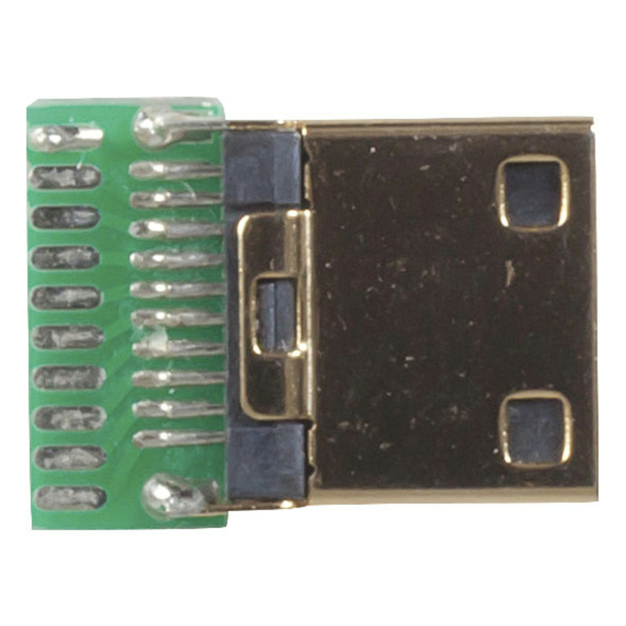 Pre-mounted Mini HDMI Plug with Solder Pads