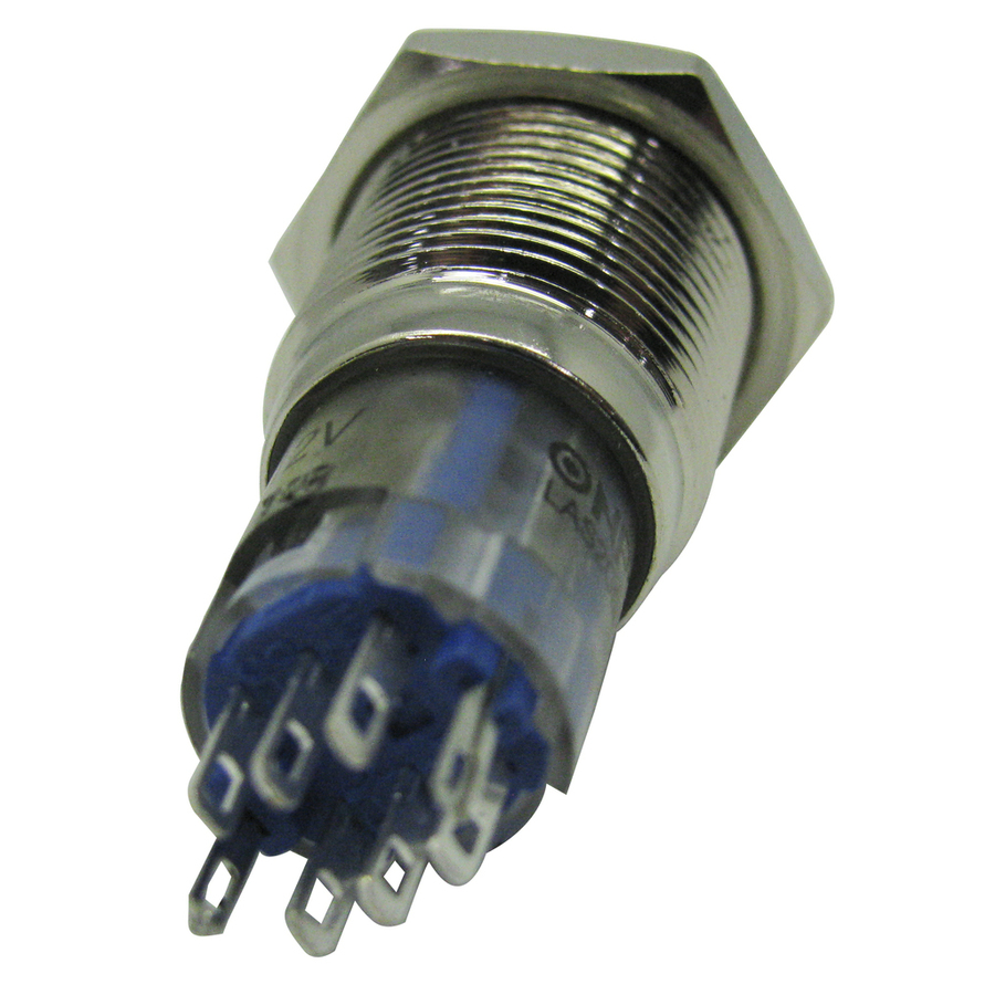 IP67 Illuminated Switch RedGreen Momentary DPDT