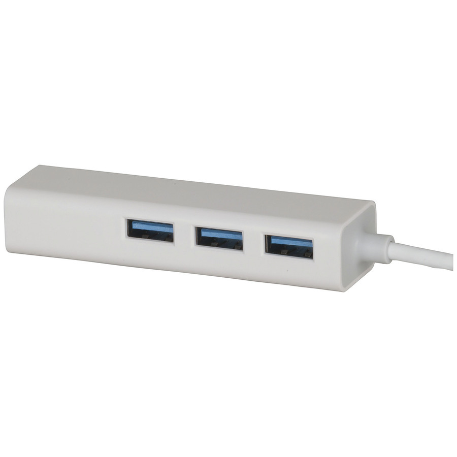 USB Type-C Gigabit Network Adaptor with 3 Port USB 3.0 Hub 