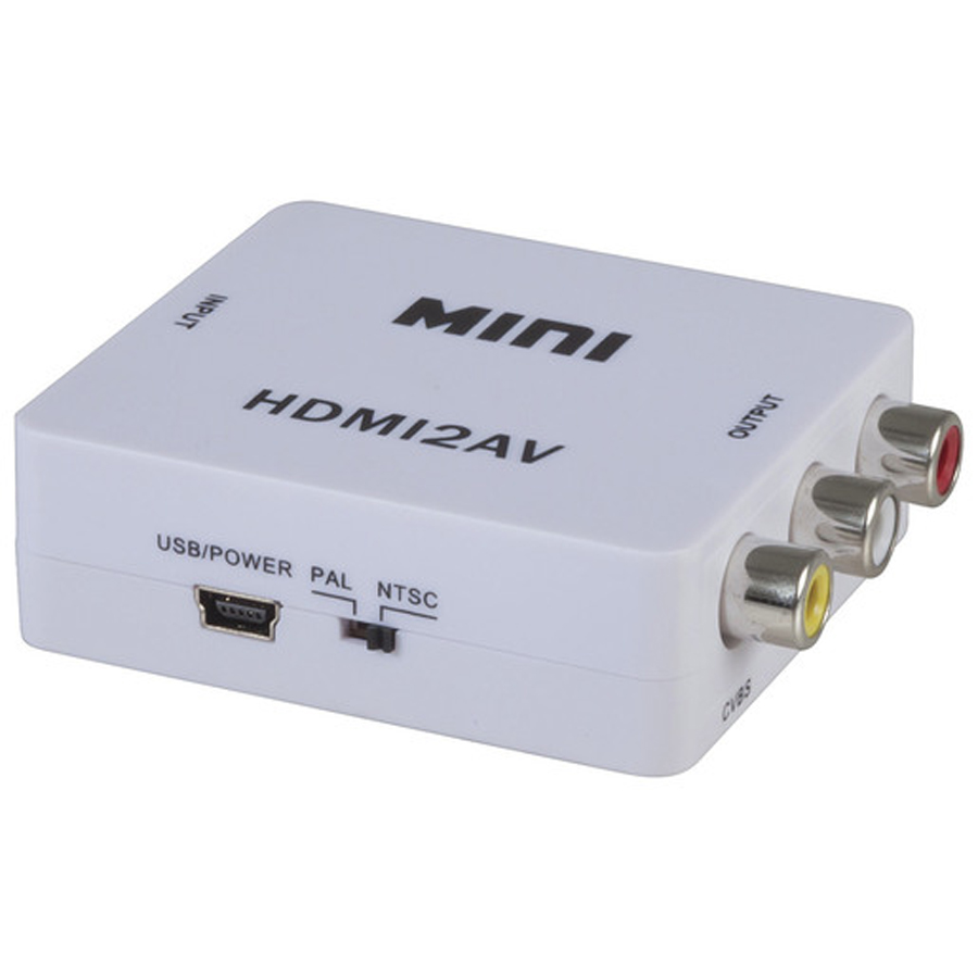 HDMI to Composite AV Converter with Power Supply 