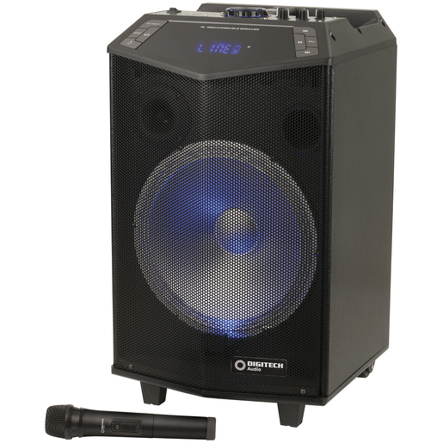 12" Rechargeable PA Speaker with Wireless Microphone 