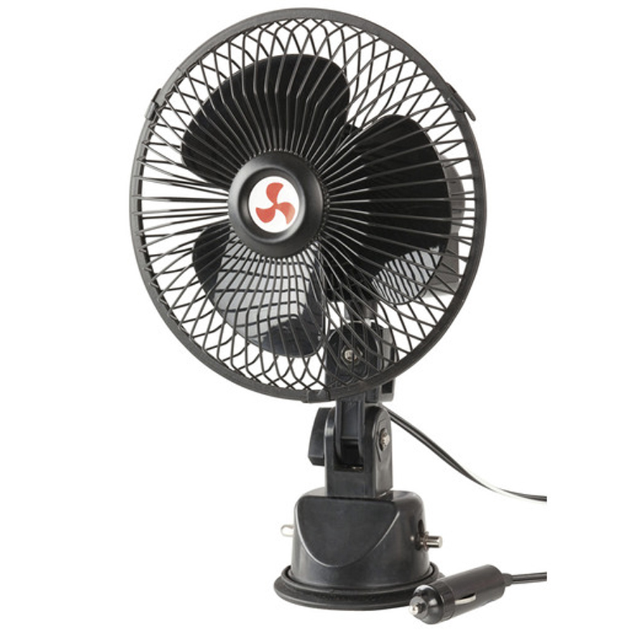 12VDC Oscillating Fan with Suction Mount Bracket 
