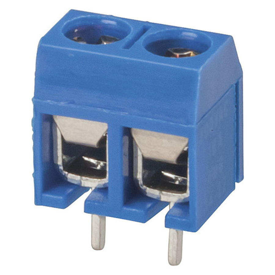 2 Way PCB Mount Screw Terminals 5mm Pitch 