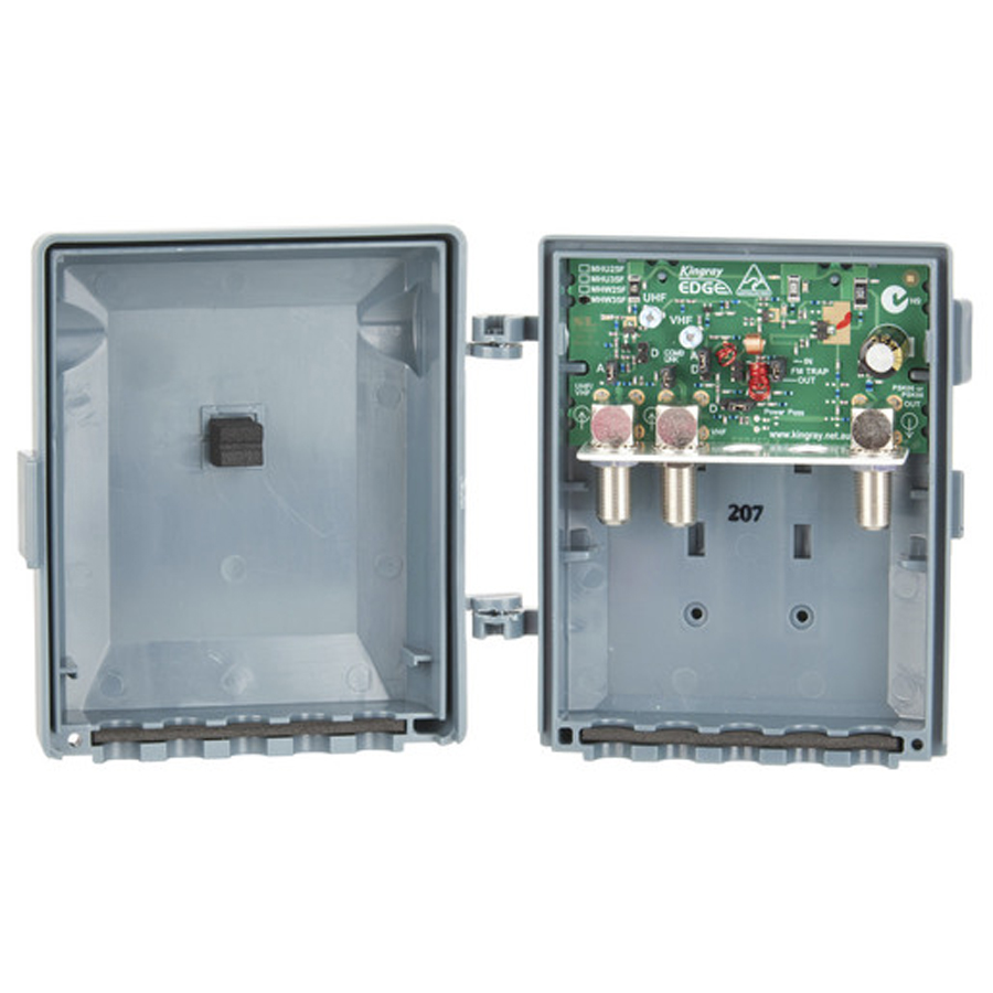 Kingray VHFUHF Masthead Amp with LTE4G Filters 