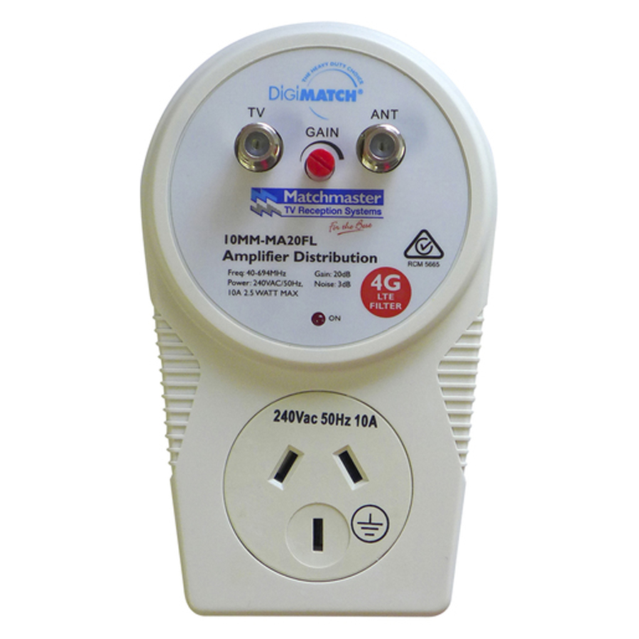 Amplifier 20dB Gain Plug In 4G LTE Filter 