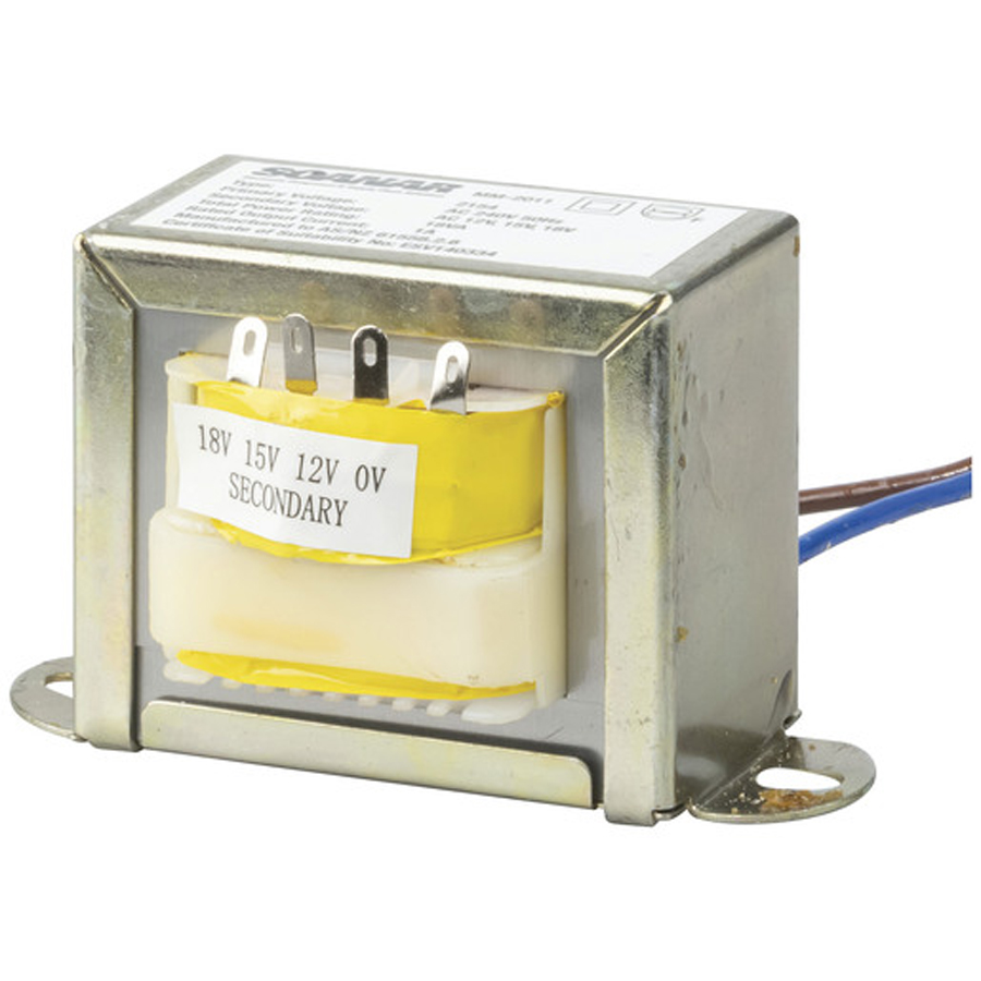 12V - 18V, 18VA, 1A Multi-Tapped - Type 2154 Transformer 