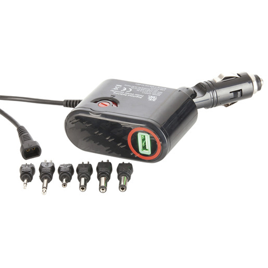 12VDC 3A Car Power Adaptor with USB Outlet 