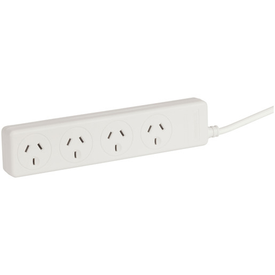 4 Way Powerboard with Surge and Overload Protection - 4 Way 