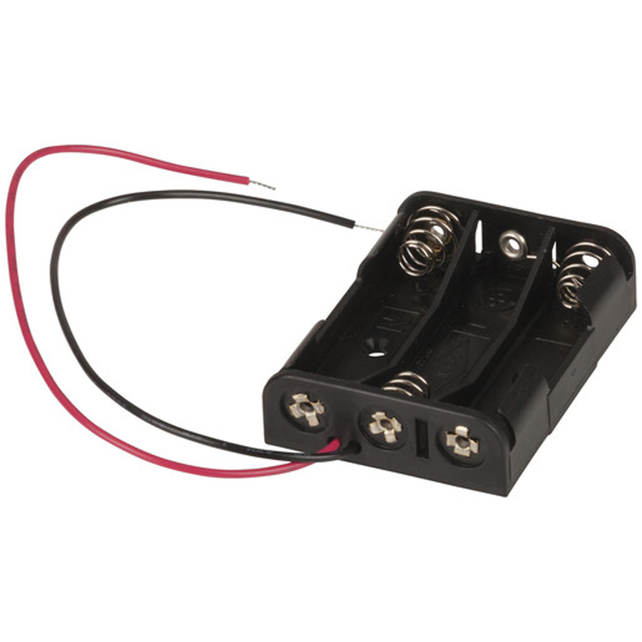3 X AAA Side by Side Flat Battery Holder 