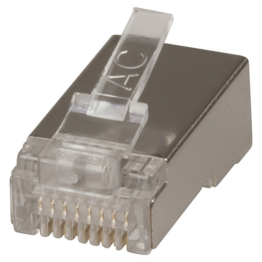 8P8C Screened RJ45 Plug to Suit Stranded cable - 10Pk 