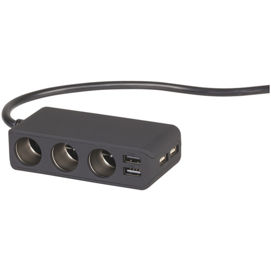 3-Way Cigarette Lighter with USB Power 
