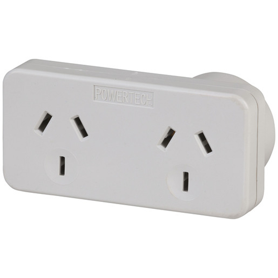 Mains Double Adaptor - Left 