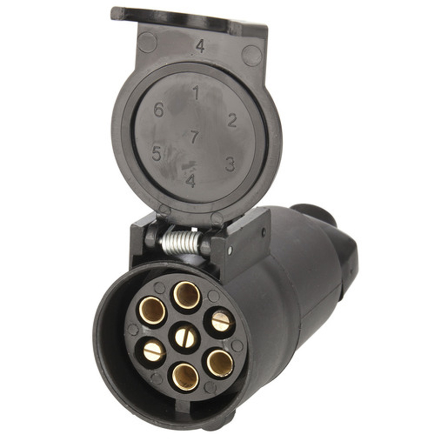 7 Pin Large Round Trailer Socket 