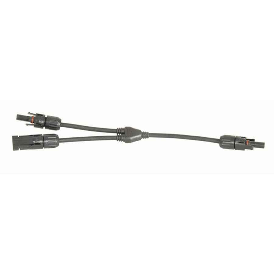 Solar Panel Y-Cable 2 Plug to 1 Socket 300mm 