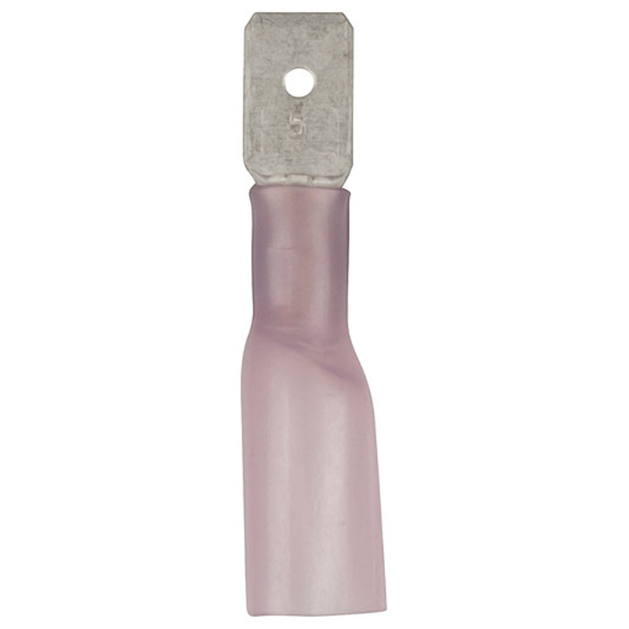 Mini Male Spade - Red - Pkt 8 - Self Sealing Quick Connectors 