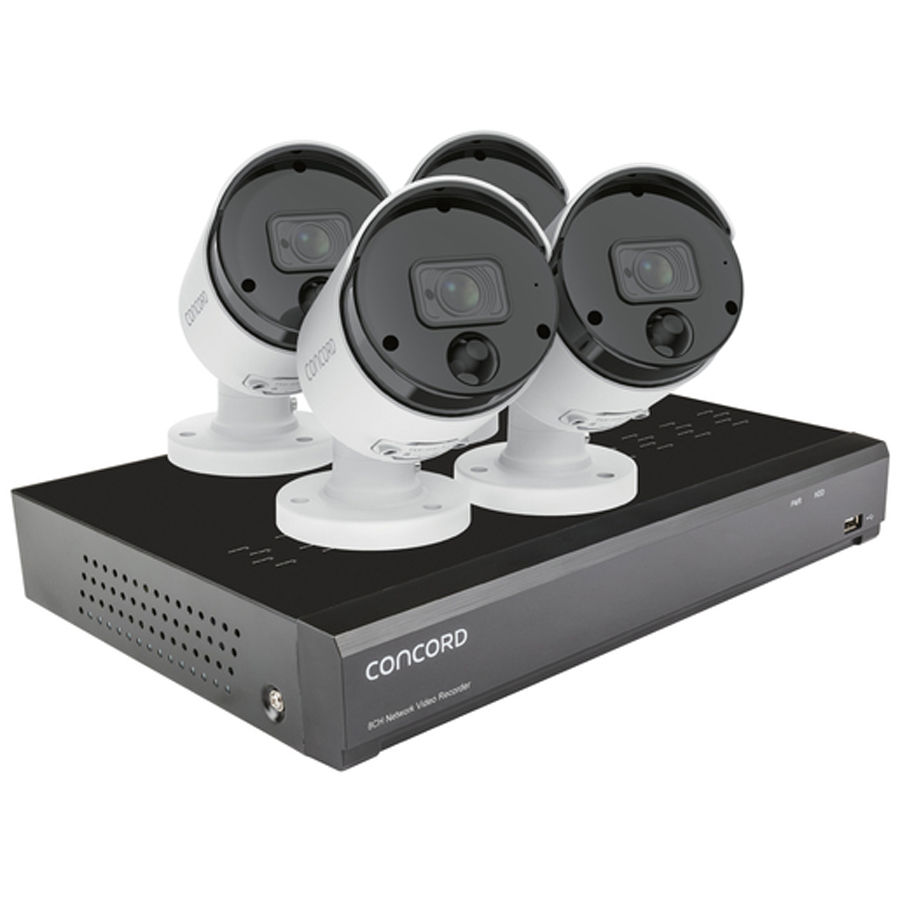 Concord 8 Channel 4K NVR Kit with 4 x 4K Cameras 