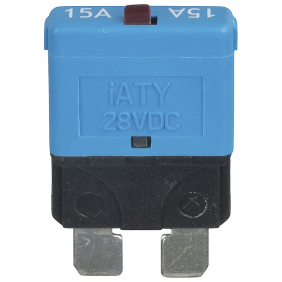 Standard Blade Circuit Breaker 15A - Manual Reset 