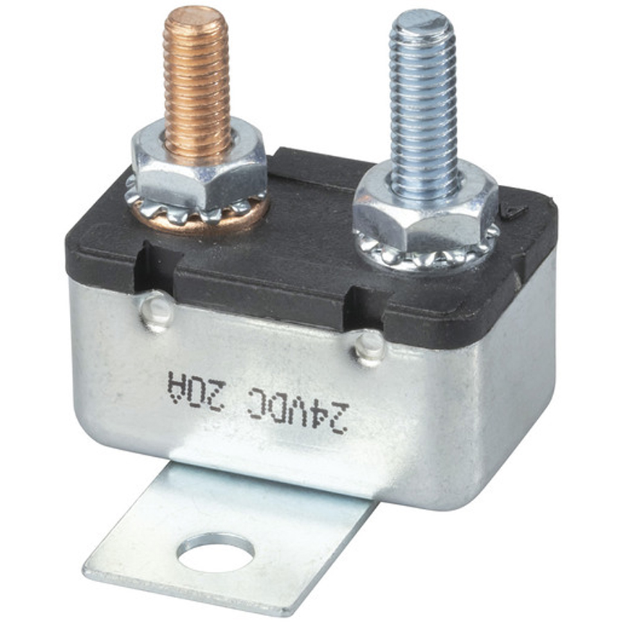 Chassis Mount Autoreset Circuit Breaker 20A 24VDC 