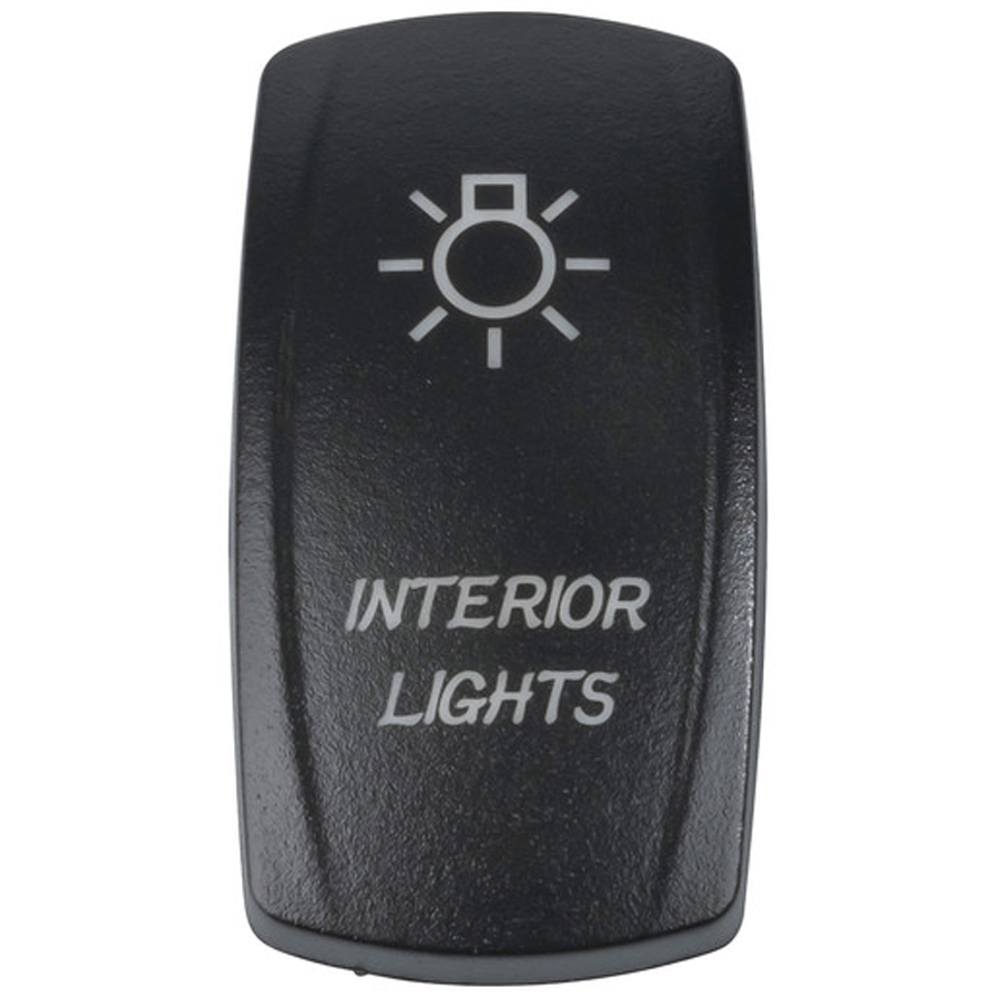Laser Etched "Interior Light" Cover for Illuminated Rocker Switch 