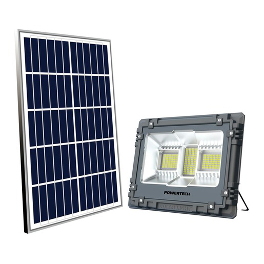 100W Solar Rechargeable LED Flood Light IP67 with Power supply and Remote 