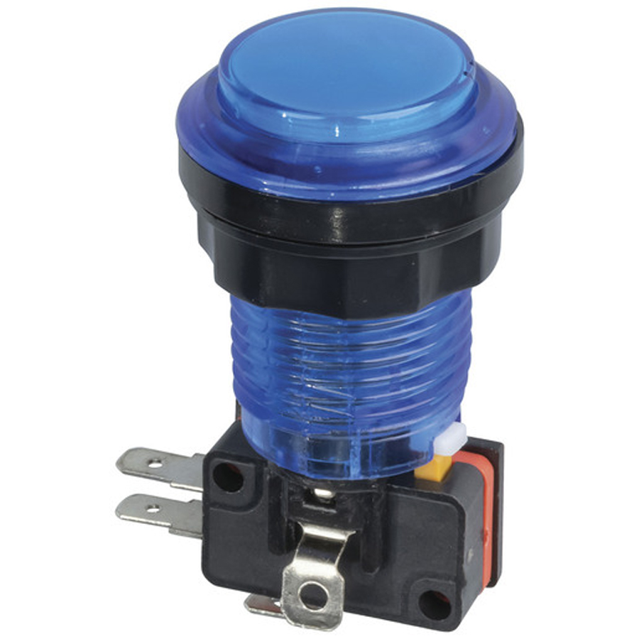 Blue Arcade Button Switch with LED Illumination 