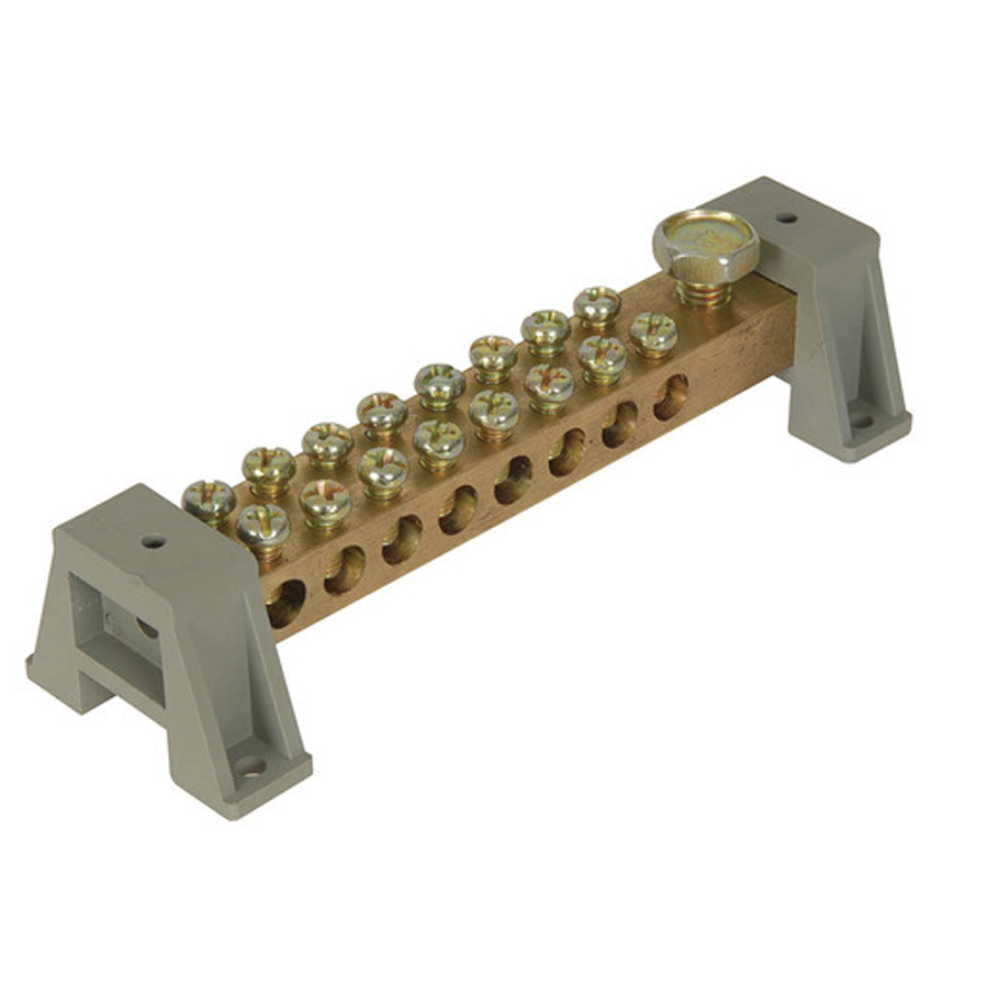16-Way 100A Brass Distribution Bar 