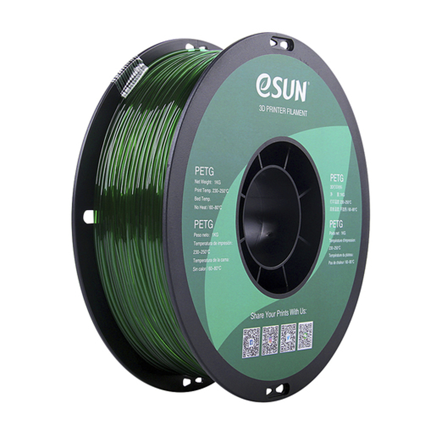 1.75mm Green eSUN PETG Filament 1kg Roll 