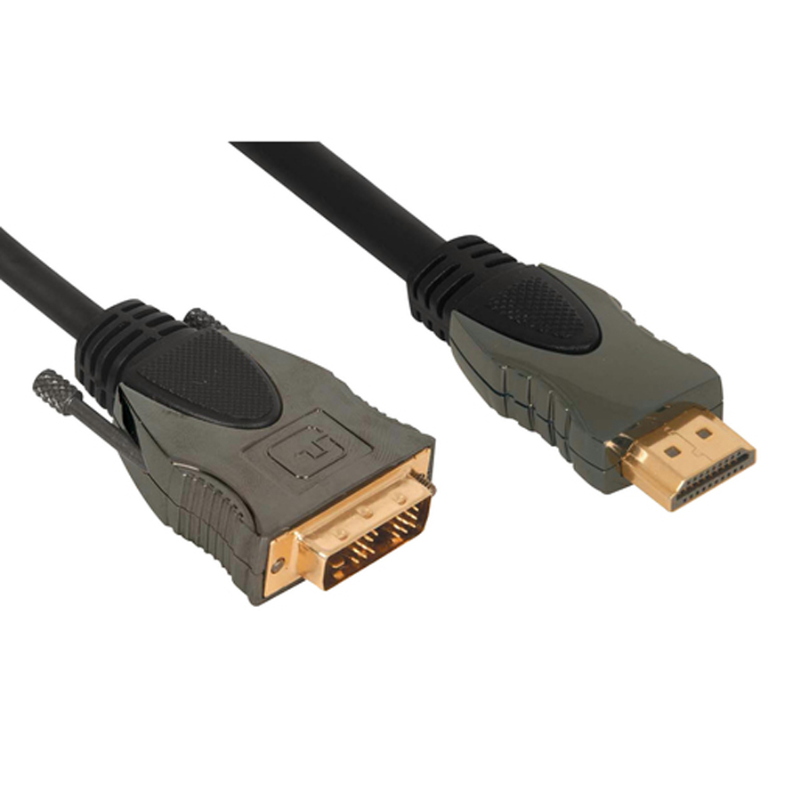 DVI-D to HDMI Cable - 1.5m 