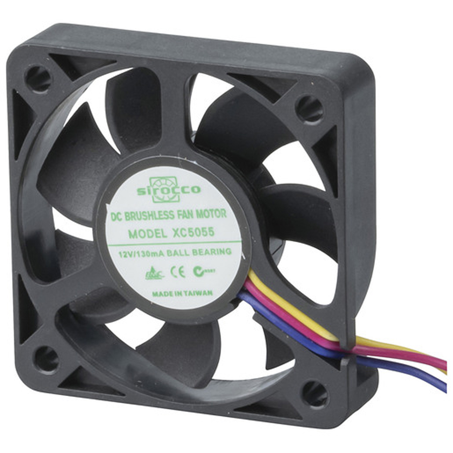 50mm 3 Wire 12V DC Ball Bearing Fan 