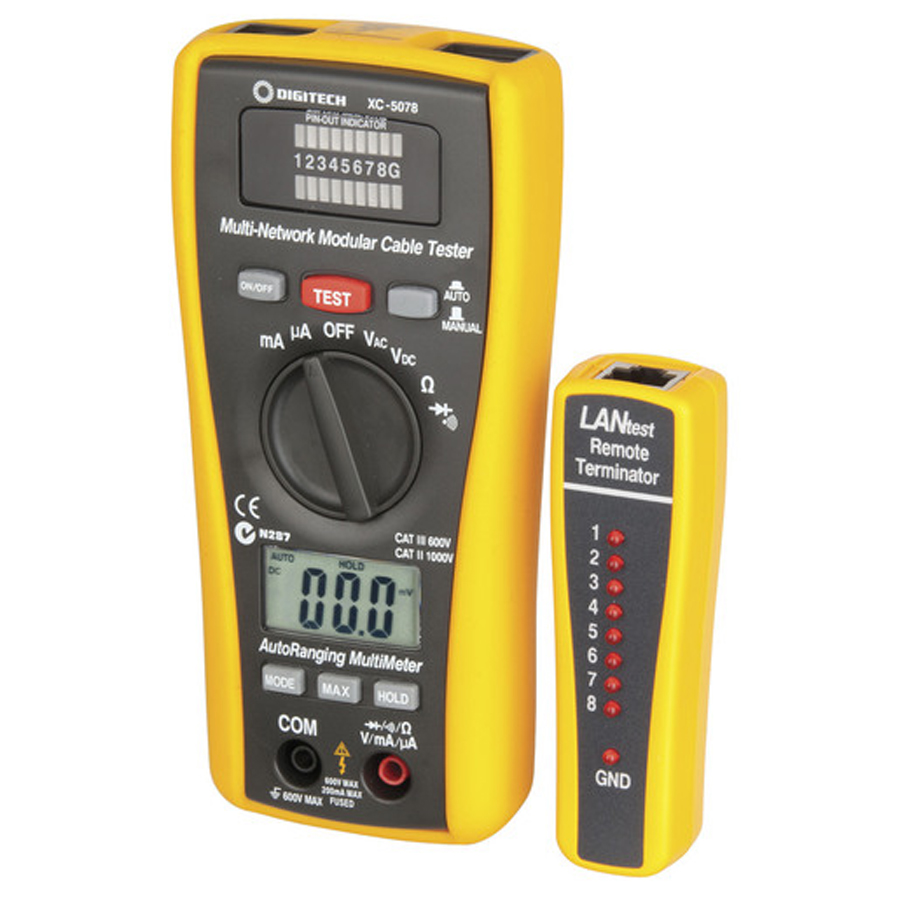 2 in 1 Network Cable Tester and Digital Multimeter 
