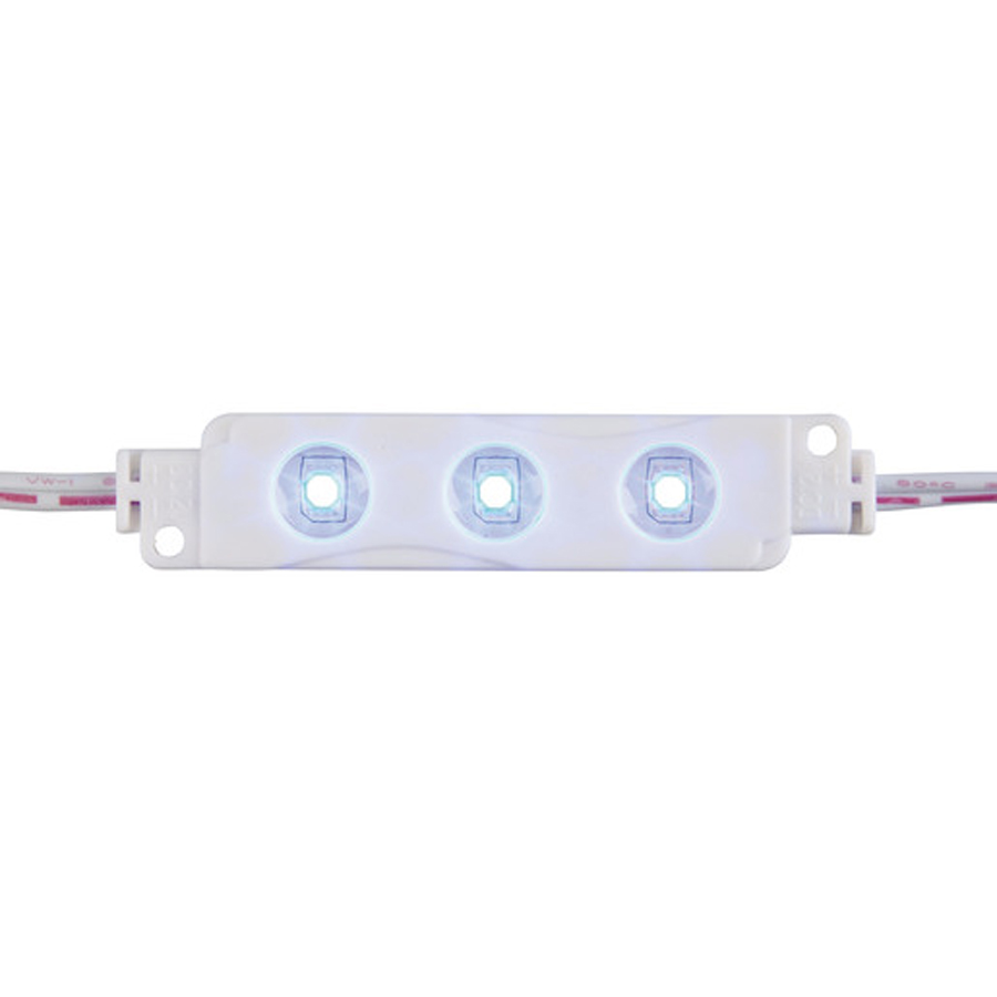 IP65 LED Light Module String, 10x 3x3528-LEDs, Blue 