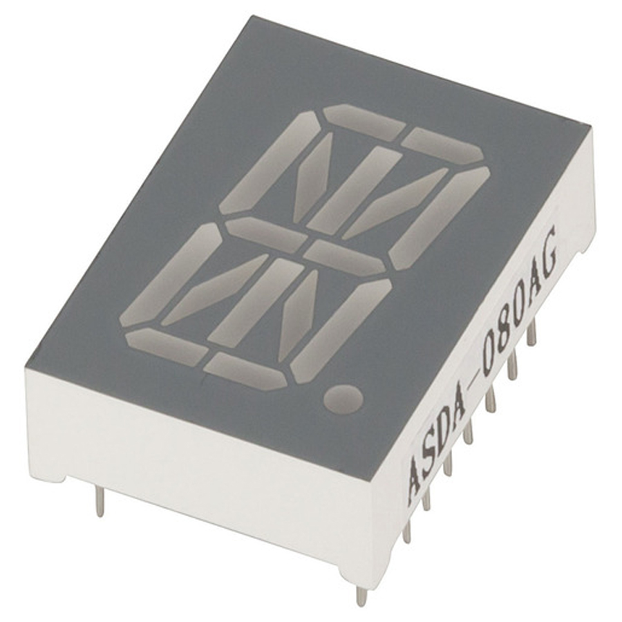 Green 16 Segment Common Anode LED display 